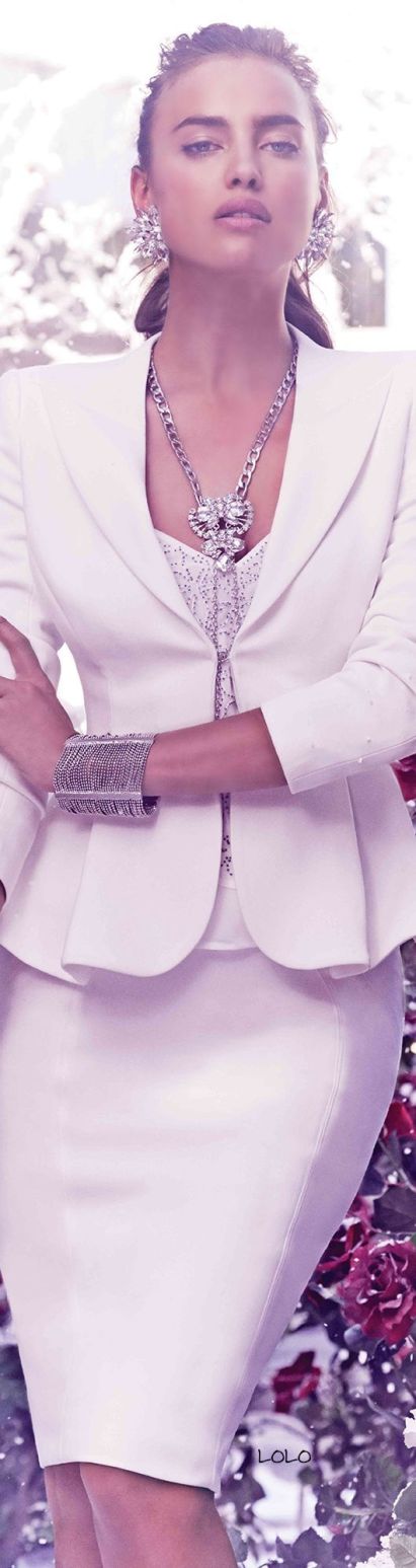 White Suit Skirt Jewels